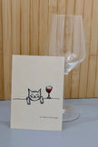 Le chat au vin rouge