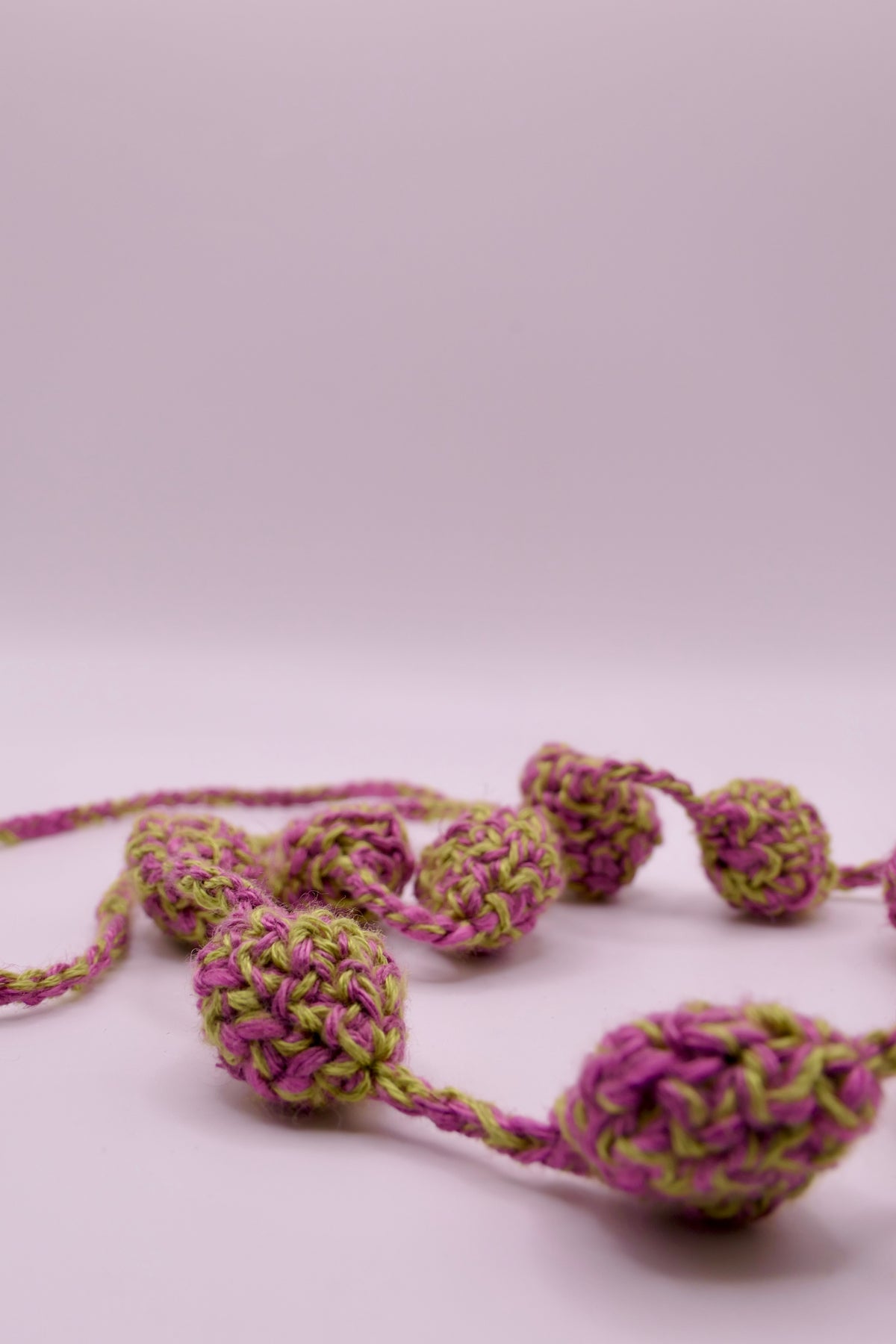 Bicolor crocheted necklace