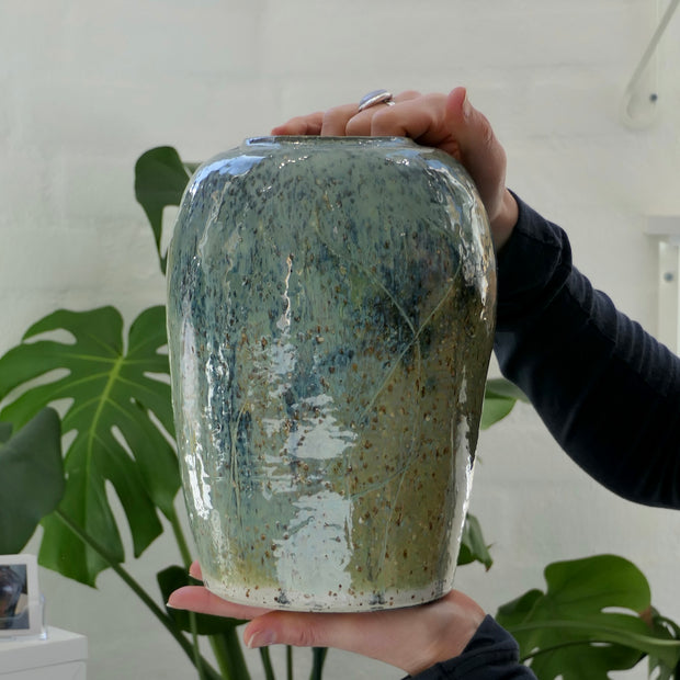 Green vase