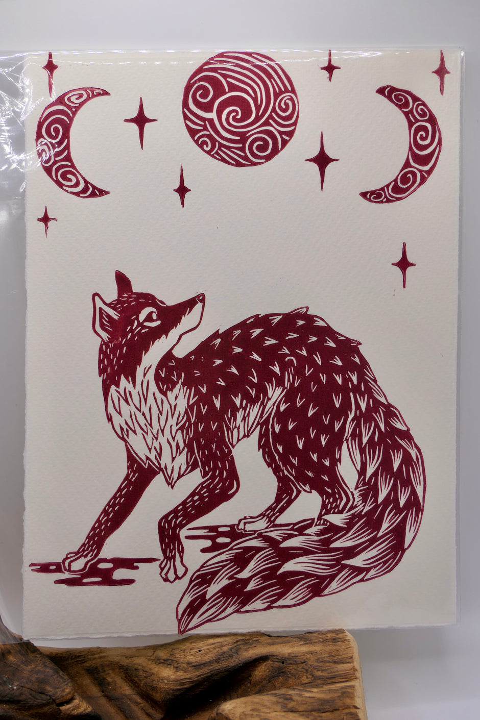 Fox | Linocut print