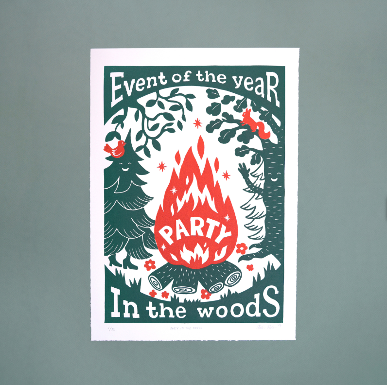Party in the woods