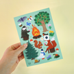 Forest-themed sticker sheet