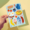 Food-themed sticker sheet