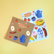 Food-themed sticker sheet