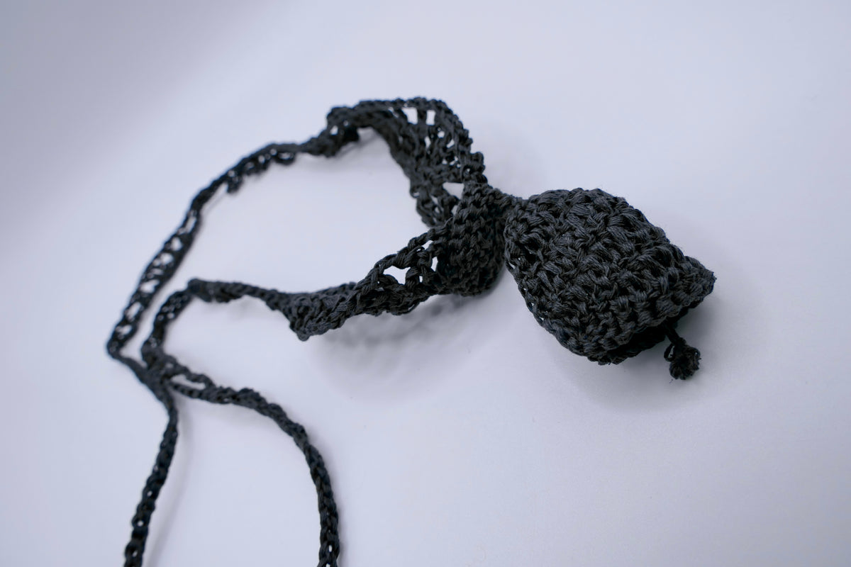 Music theme crocheted necklace