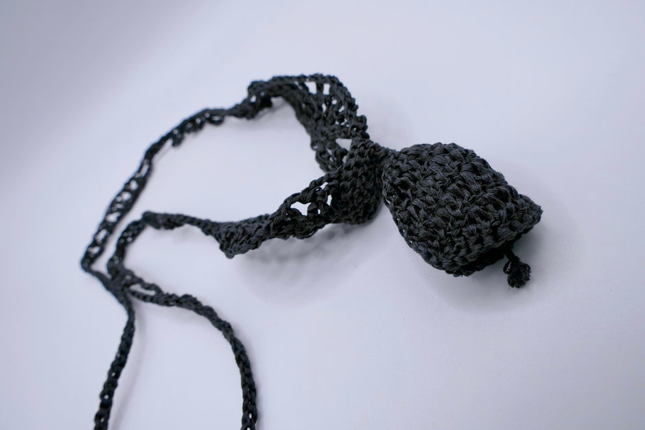 Music theme crocheted necklace