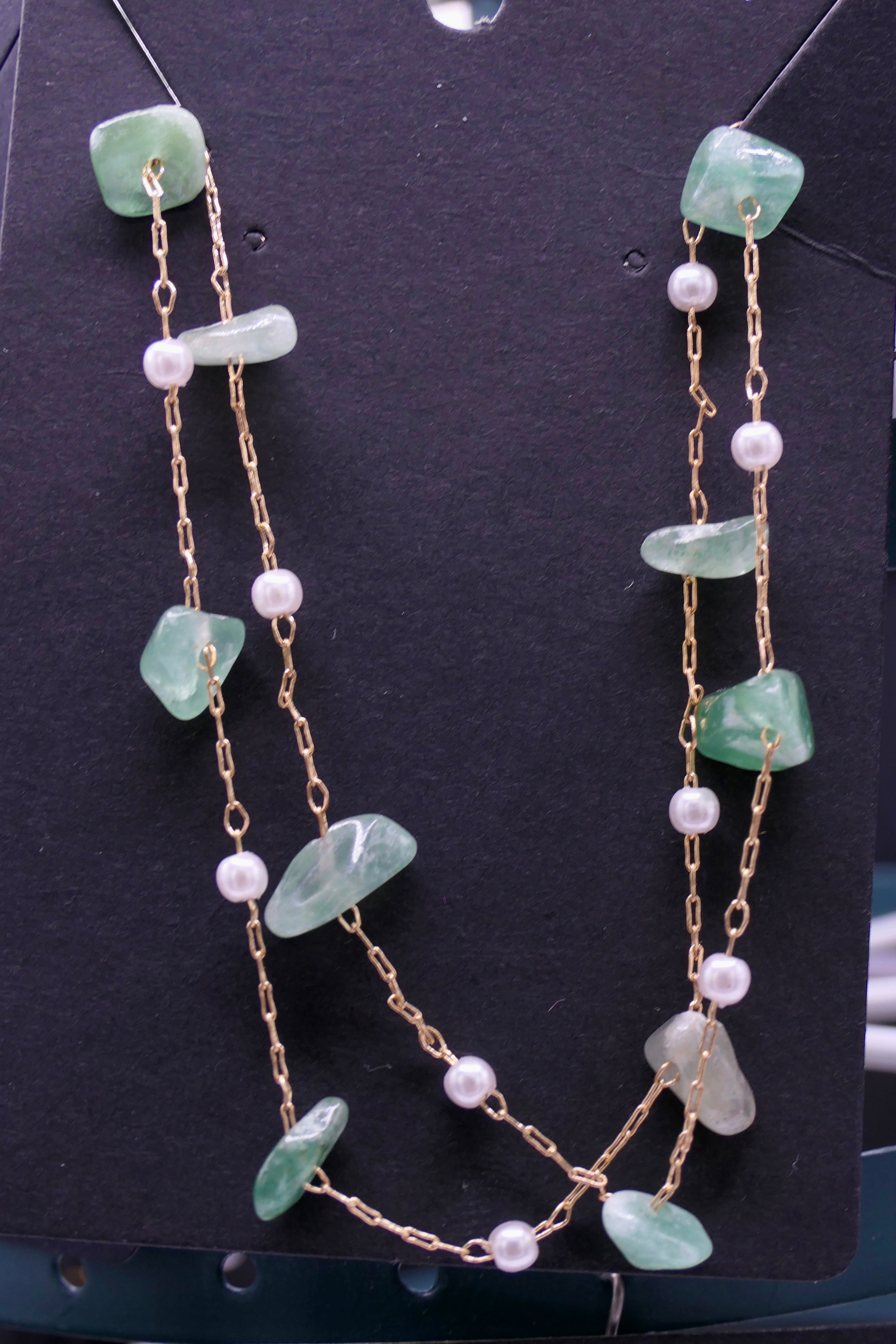 Aventurine chain necklace