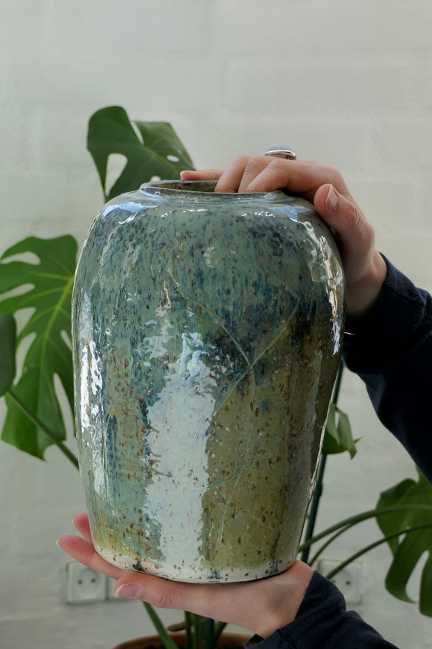 Green vase