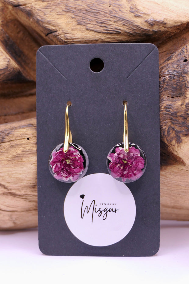 Pink flower | Earrings