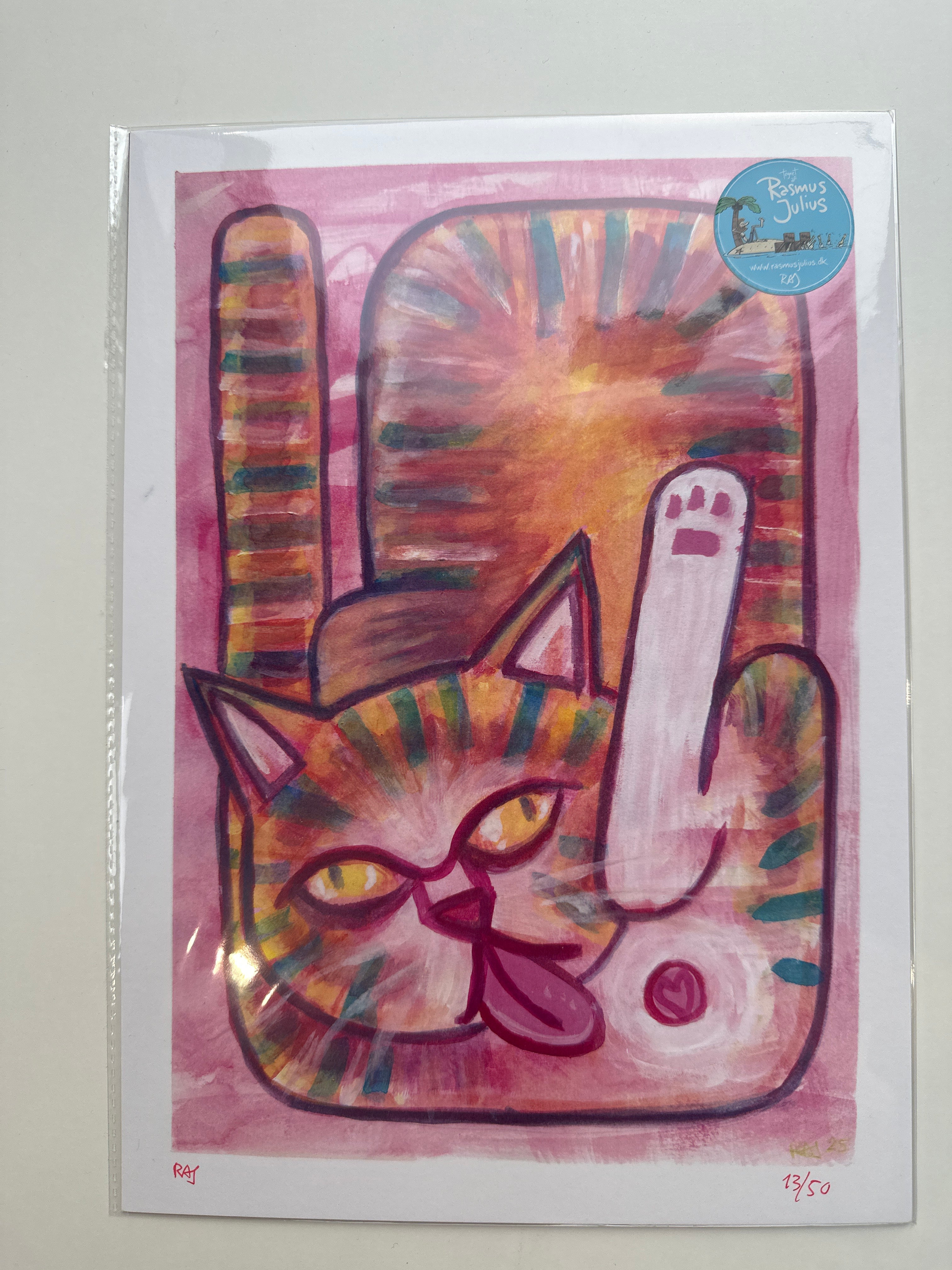 Print med tyggegummi-kat