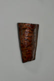 Flat dark red wall vase