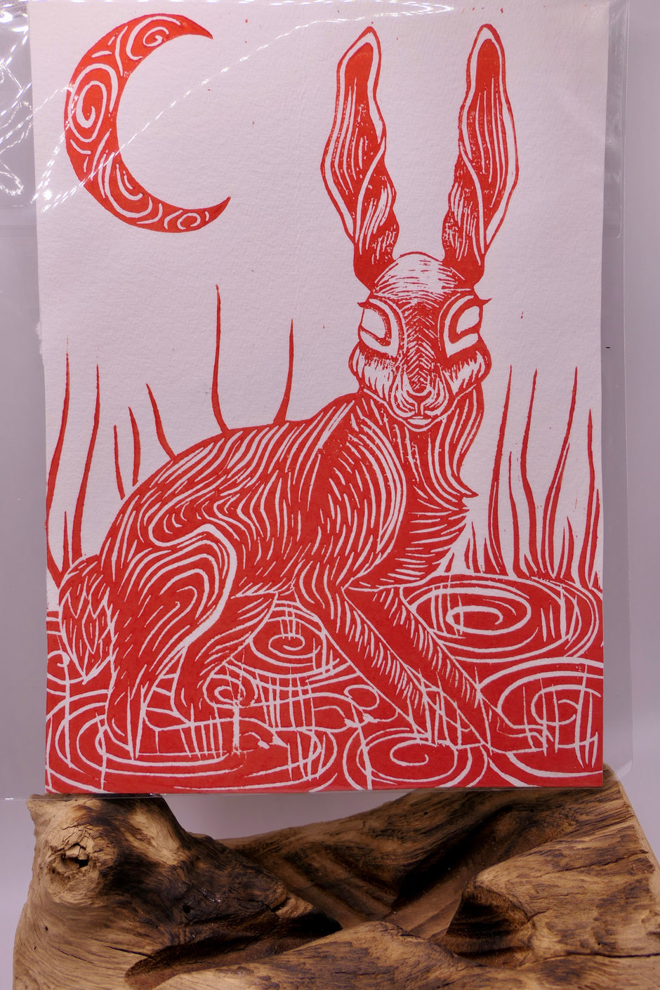 Hare | Linocut print