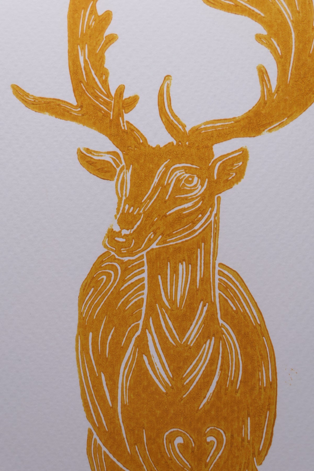 Deer | Linocut print