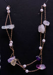 Mixte pearls chain necklace