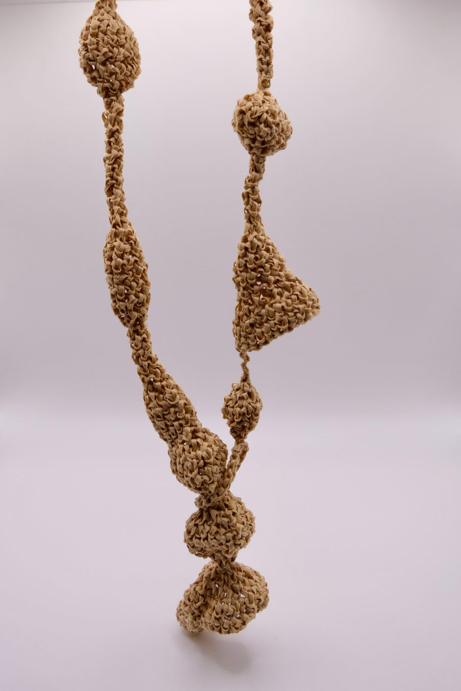 Music theme crocheted necklace