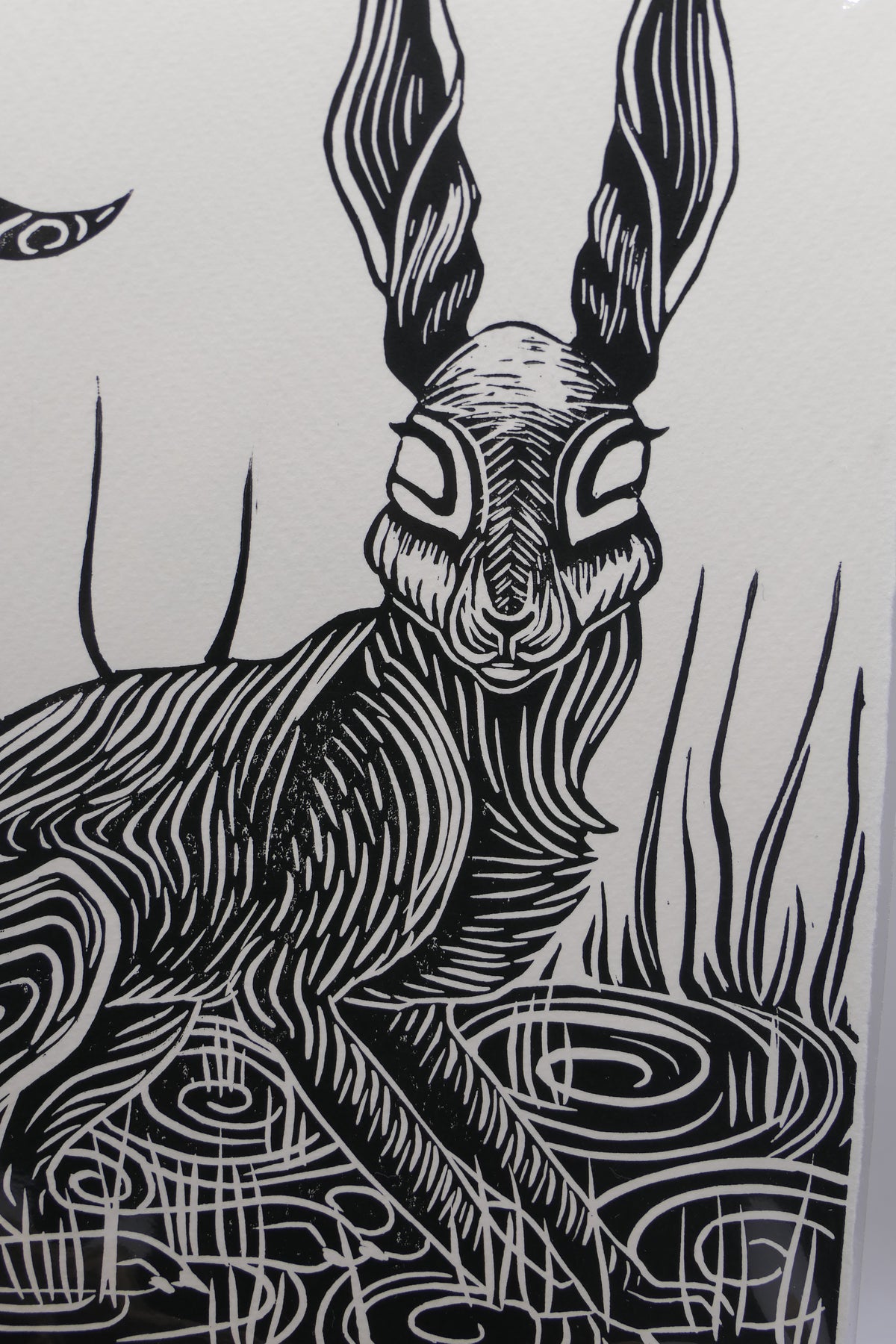 Hare | Linocut print