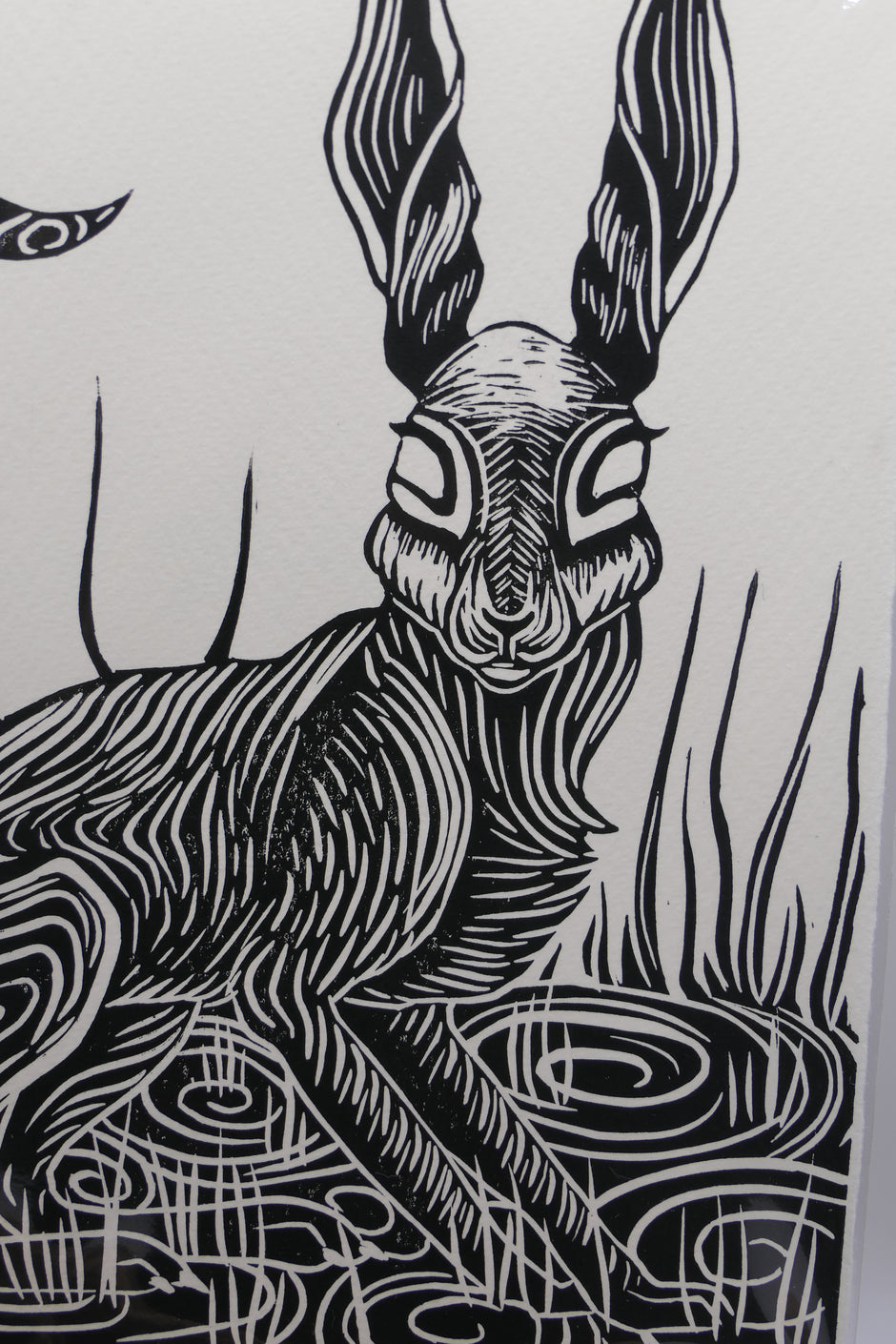 Hare | Linocut print