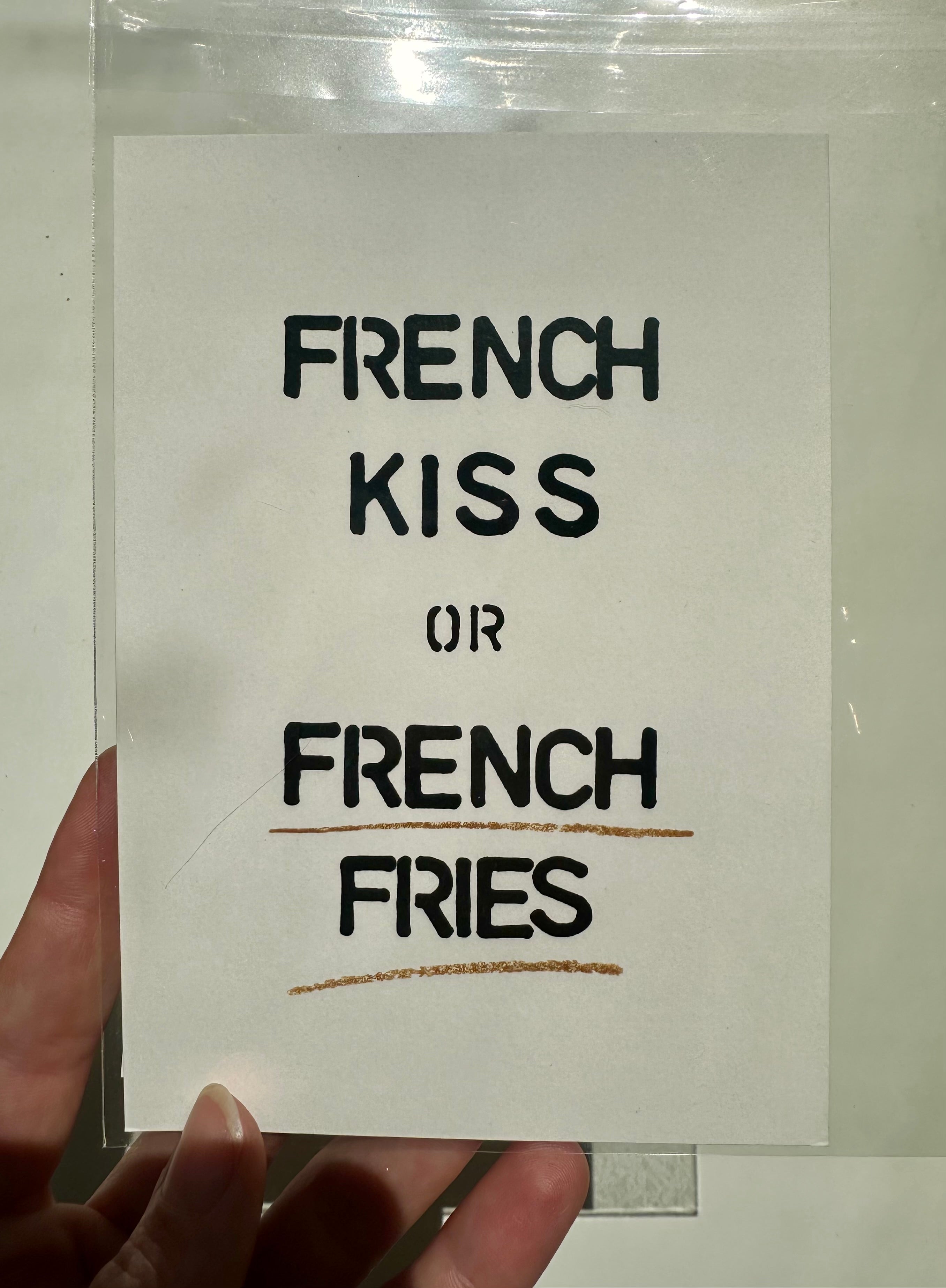 French kiss or French fries