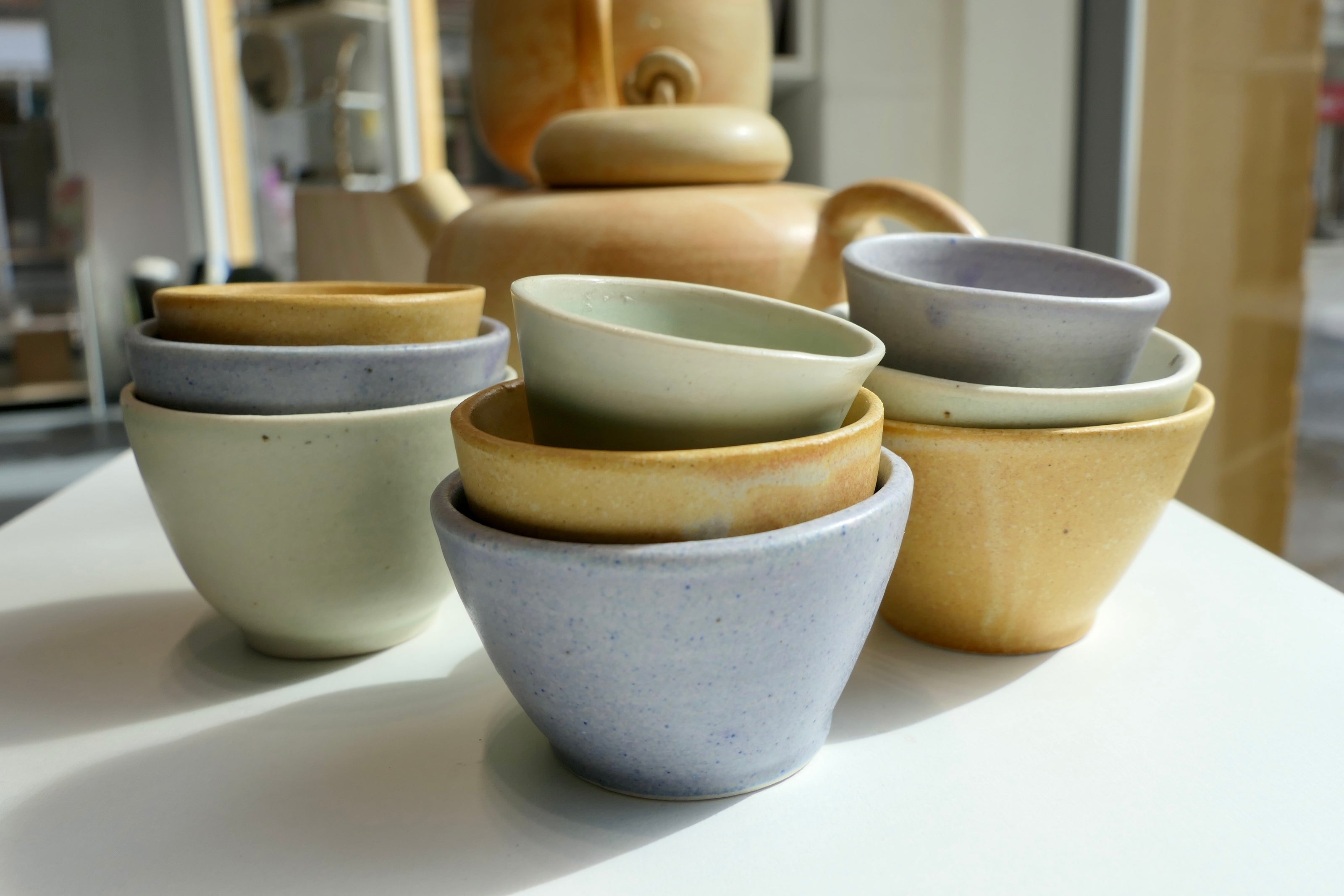 Tiny yellow cups