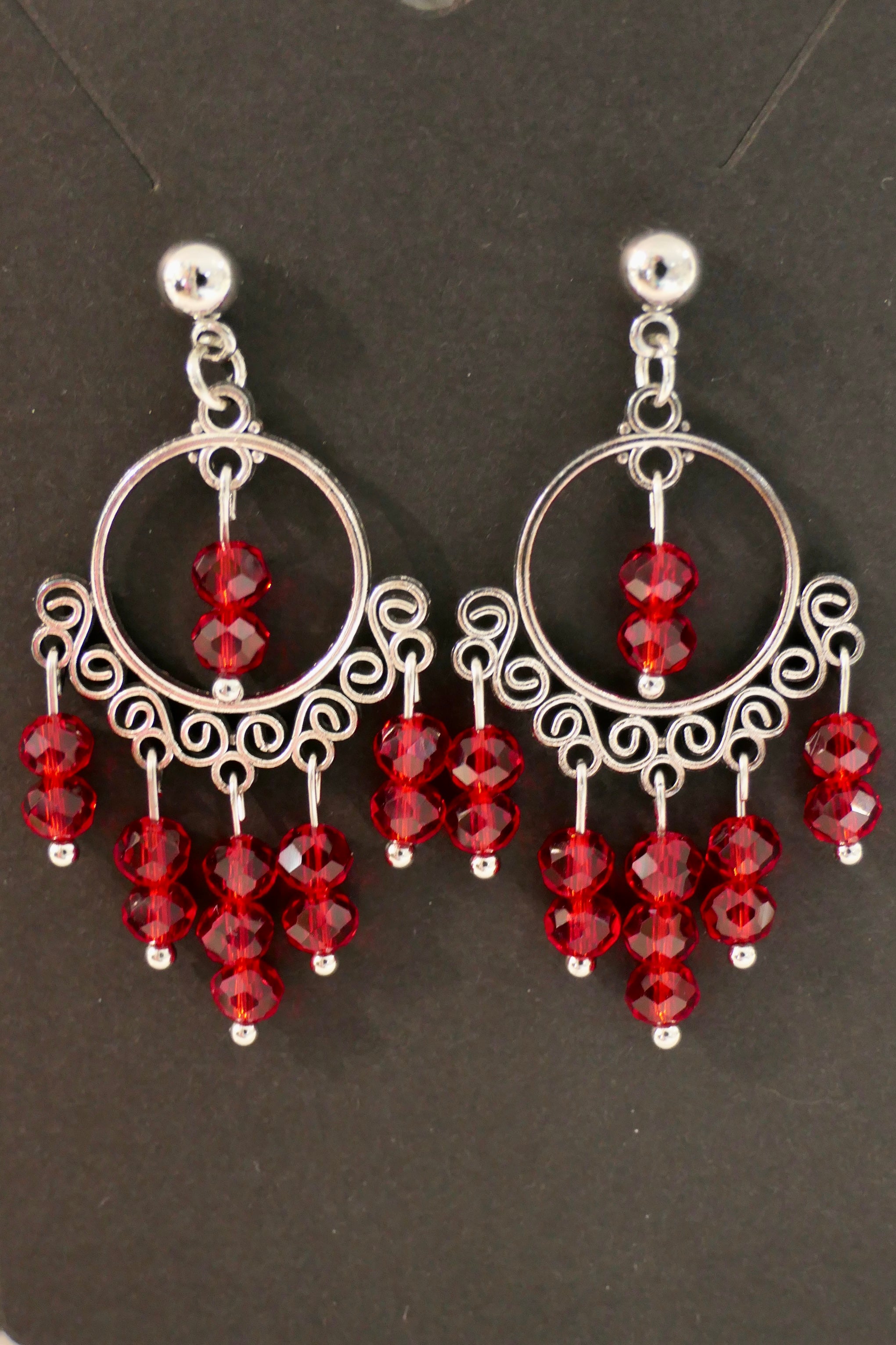 Red dream catcher Earrings