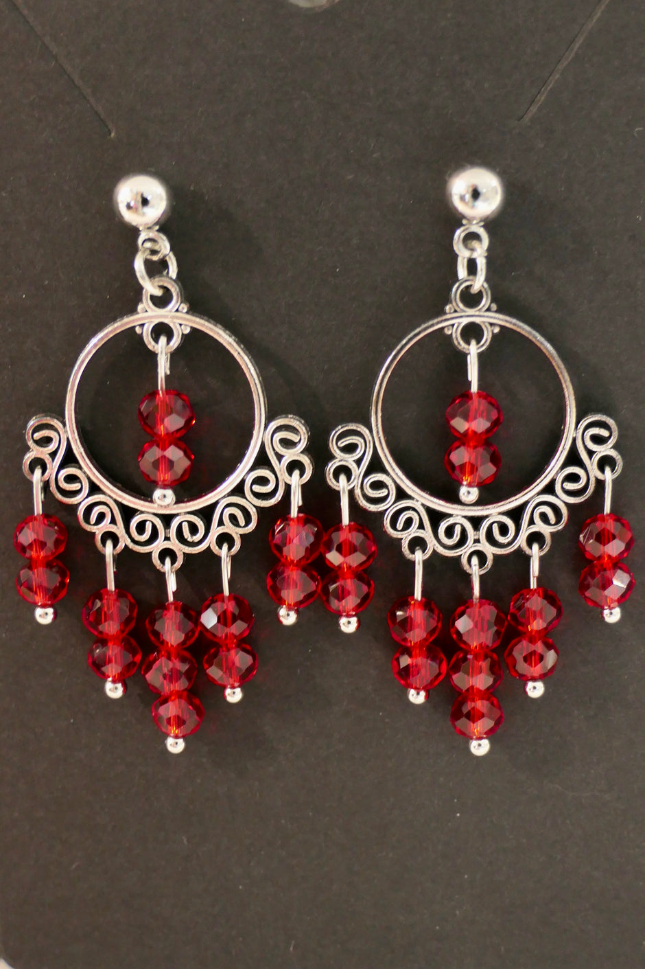 Red dream catcher Earrings