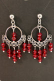 Red dream catcher Earrings