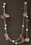 Amethyst chain necklace