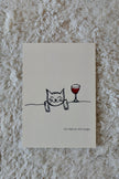 Le chat au vin rouge