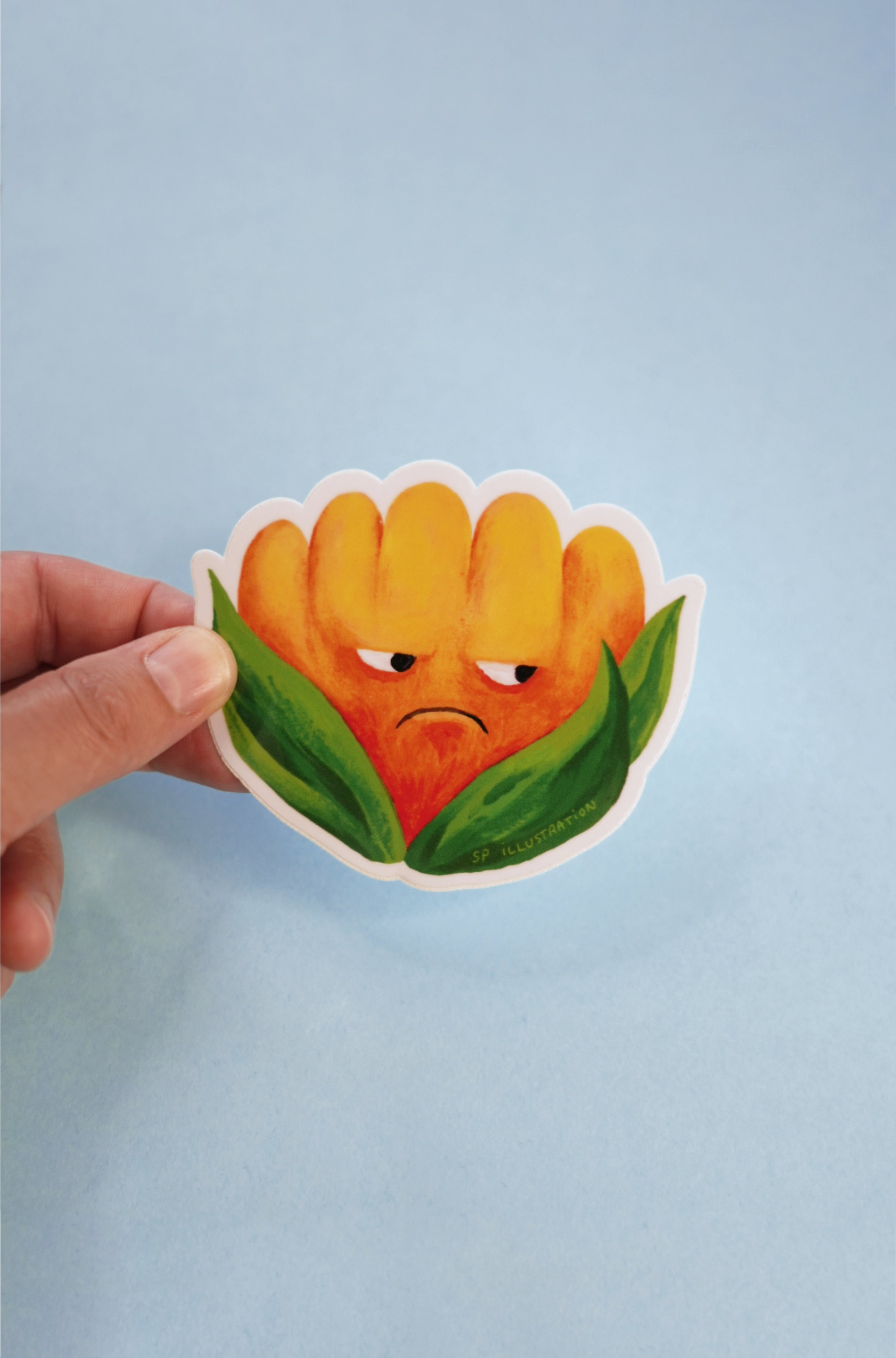 Die cut sticker - Grumpy flower