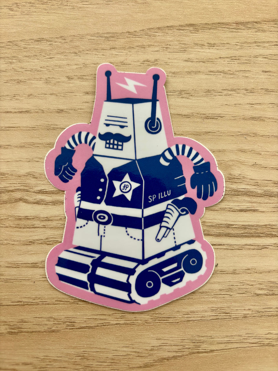 Die cut sticker - Robot sherif