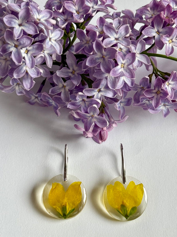 Yellow buttercups earrings