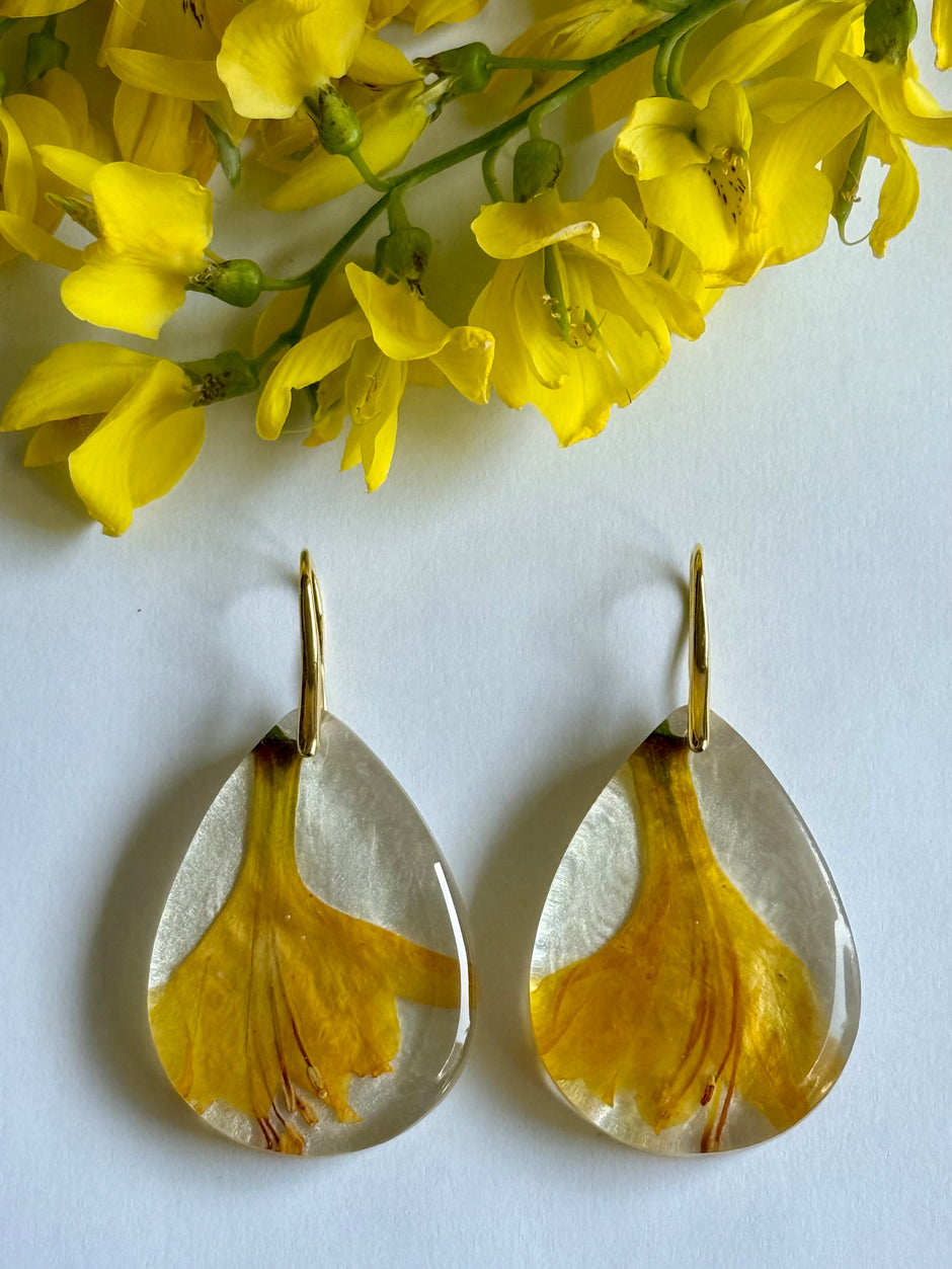 Yellow Azalea earrings