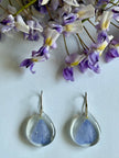 Blue flax petals earrings
