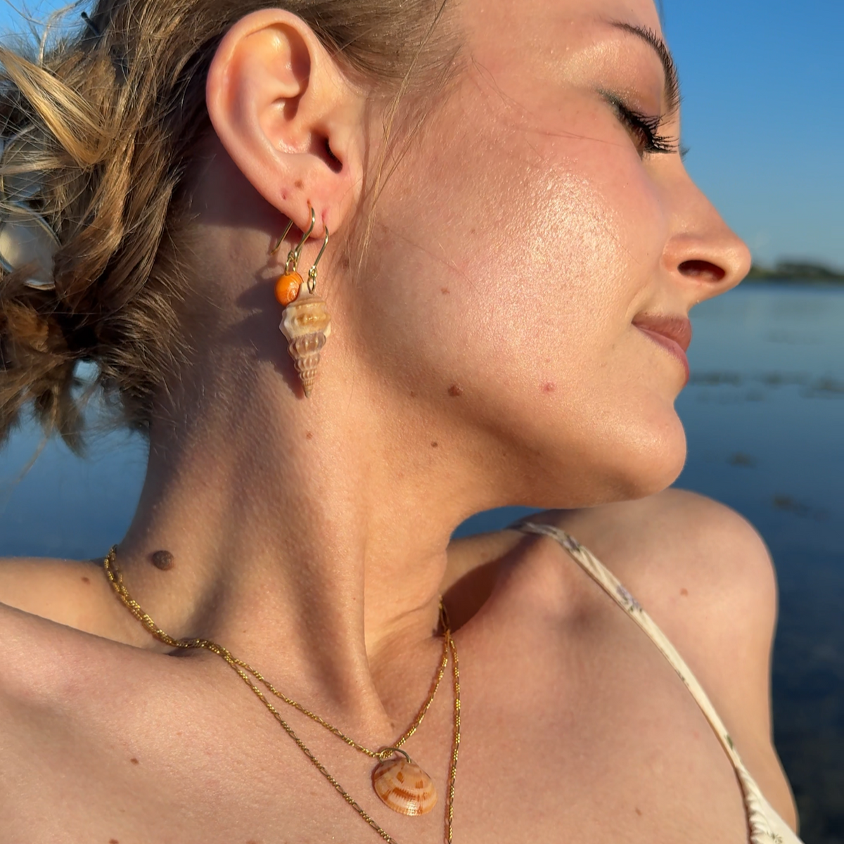 Yellow Beach snails | Earrings