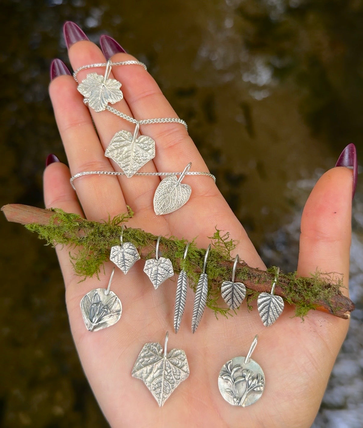 Ribes sanguineum | Silver pendant