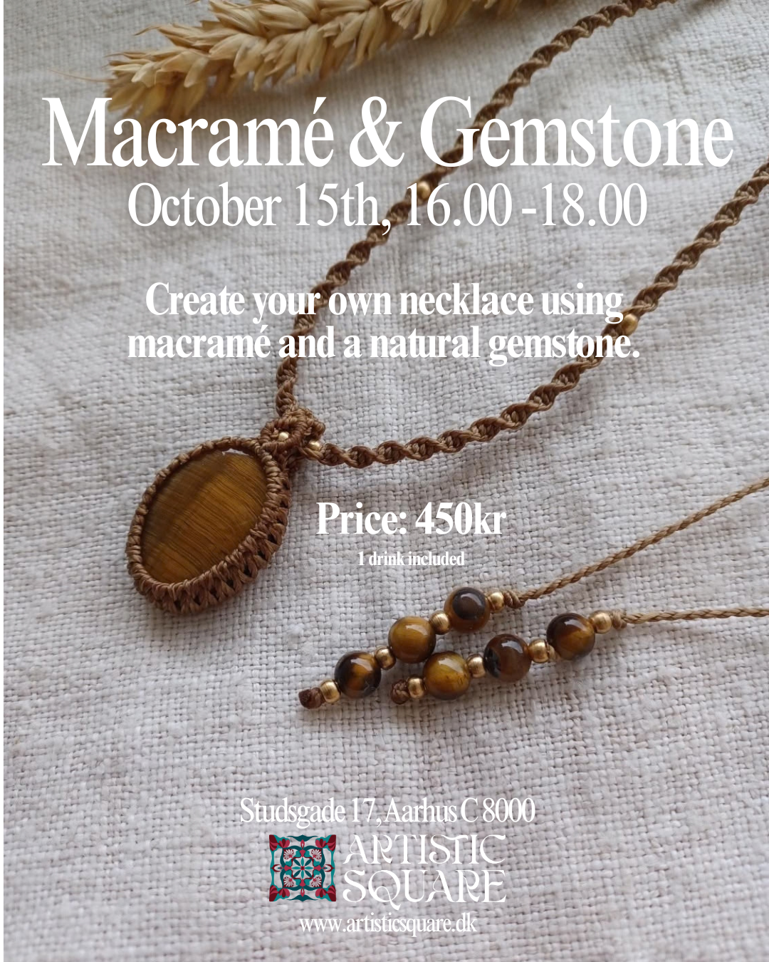 Macrame & Gemstones necklace | October 15, 16.00-18.00