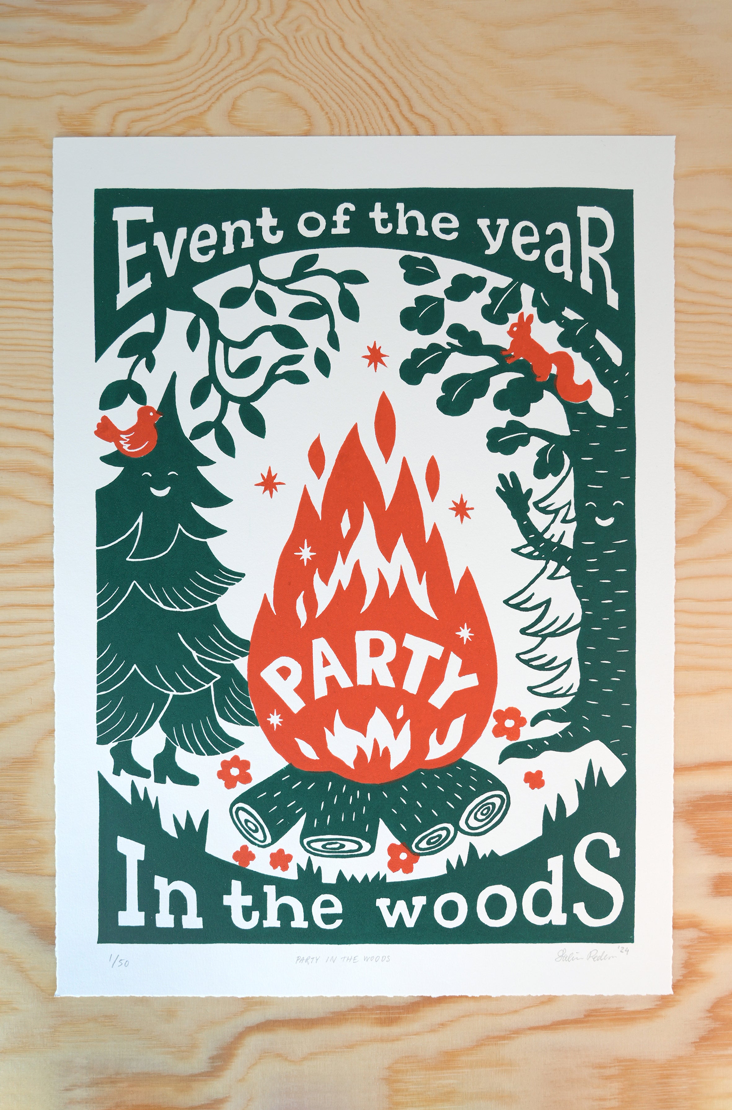 Party in the woods