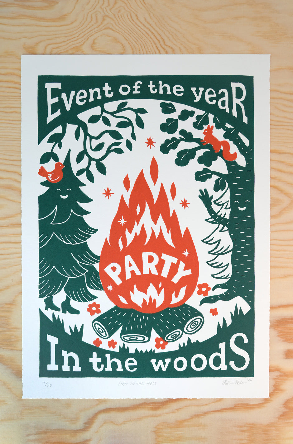 Party in the woods