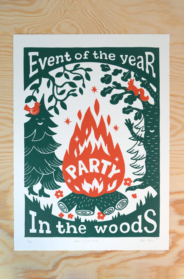 Party in the woods
