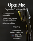 Open Mic Night | September 25th 18.00