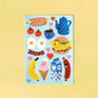 Food-themed sticker sheet