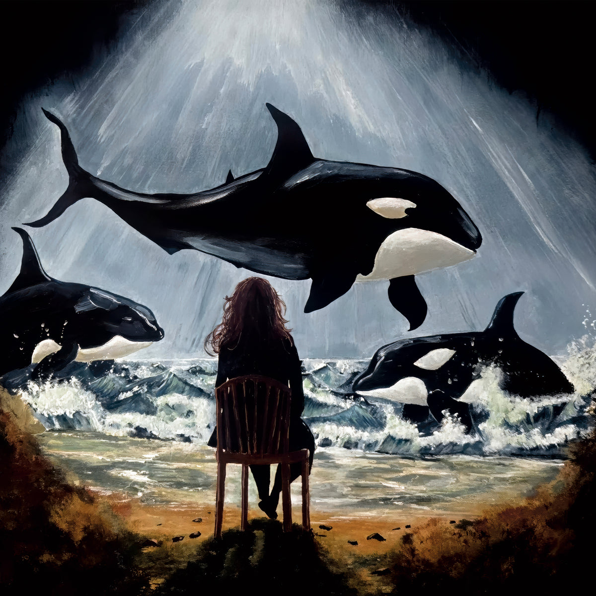 Conversations by the sea | Print